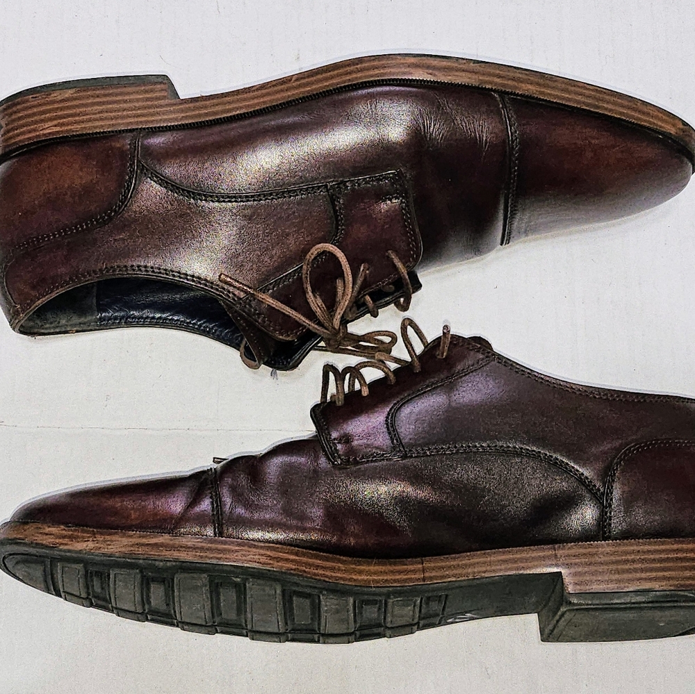 Cole Haan Cassady Cap Toe Oxford Dress Shoes Brown Leather Mens 9M Rand OS - Picture 5 of 11